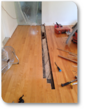 réparation d'un plancher de latte